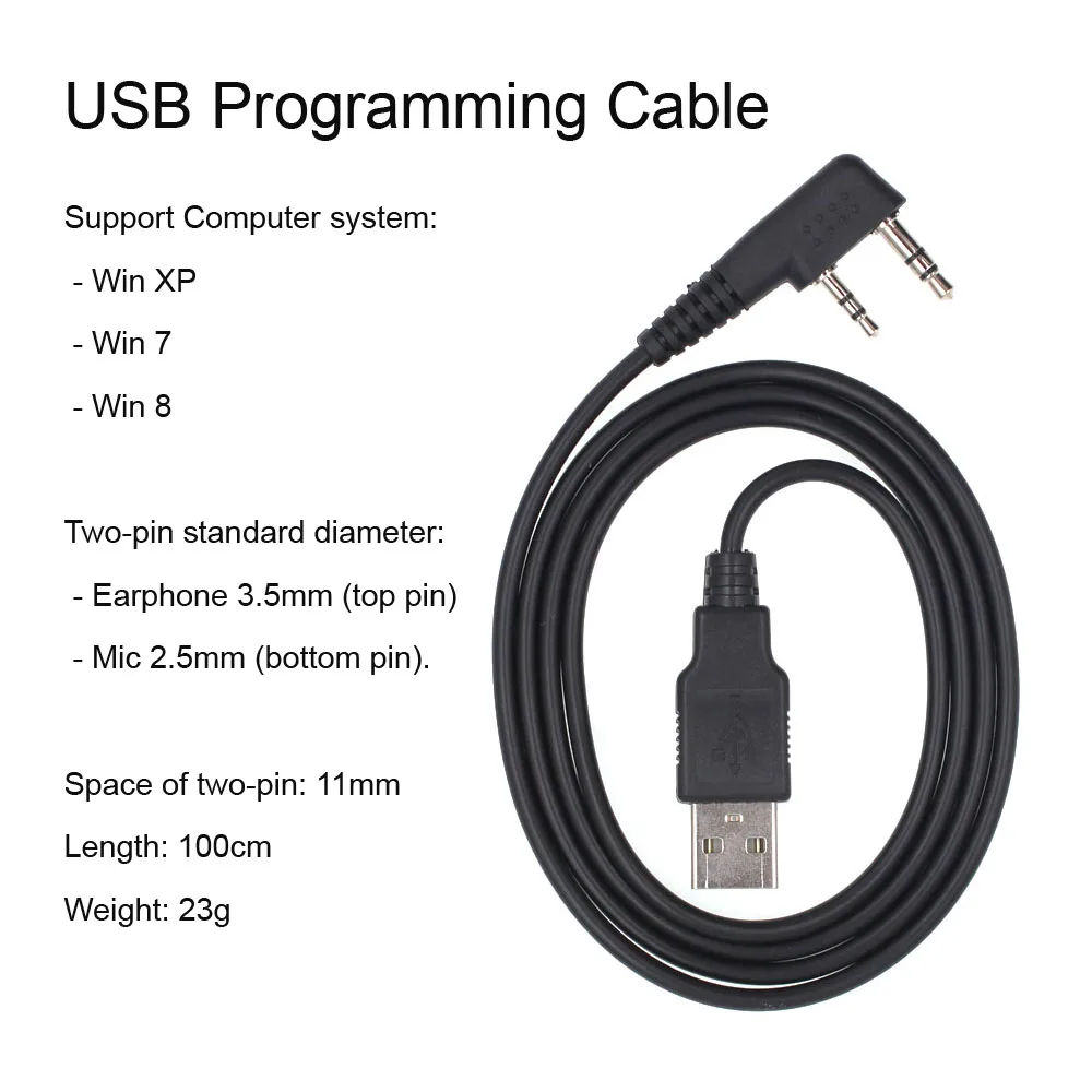 Baofeng cable de programación USB para radios DMR y PC