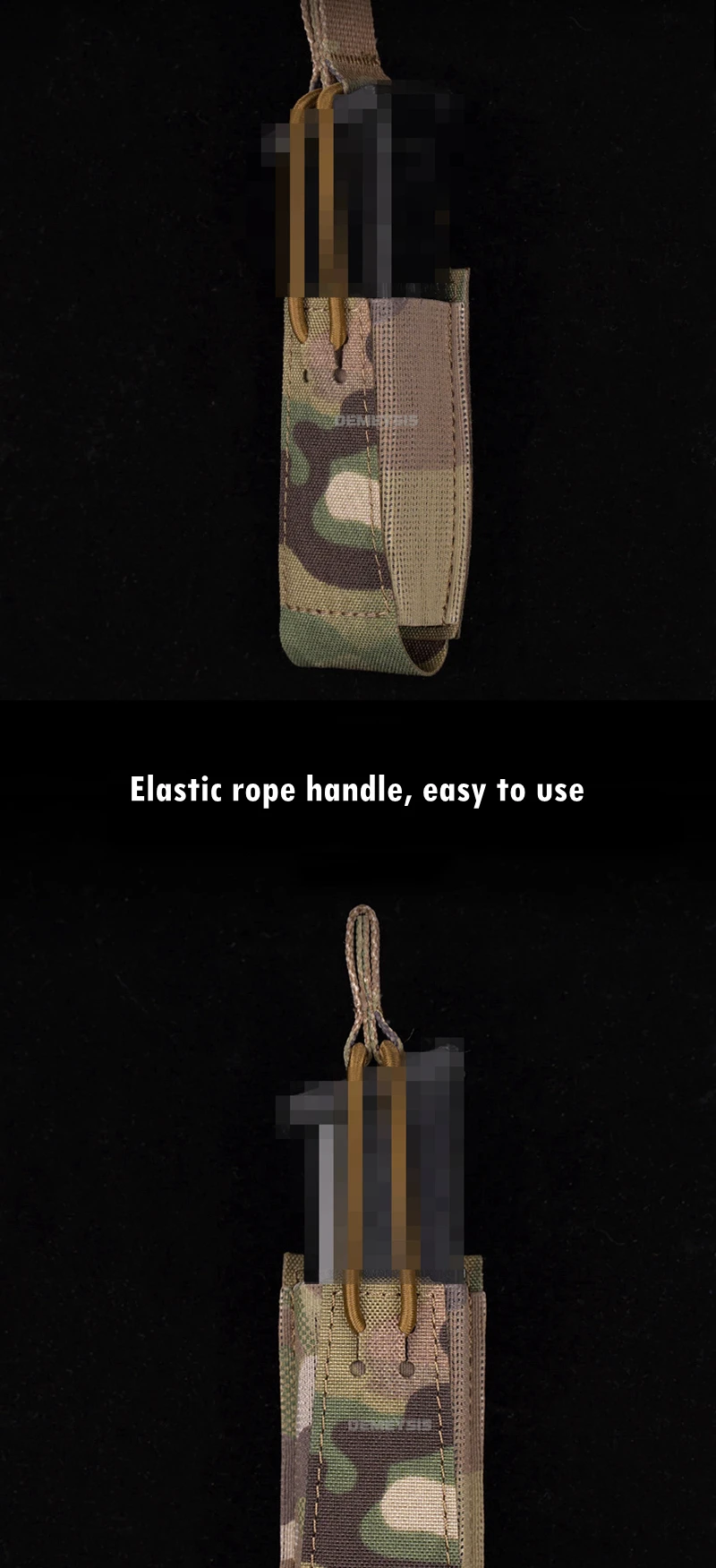 Tira superior elástica para extracción con una mano