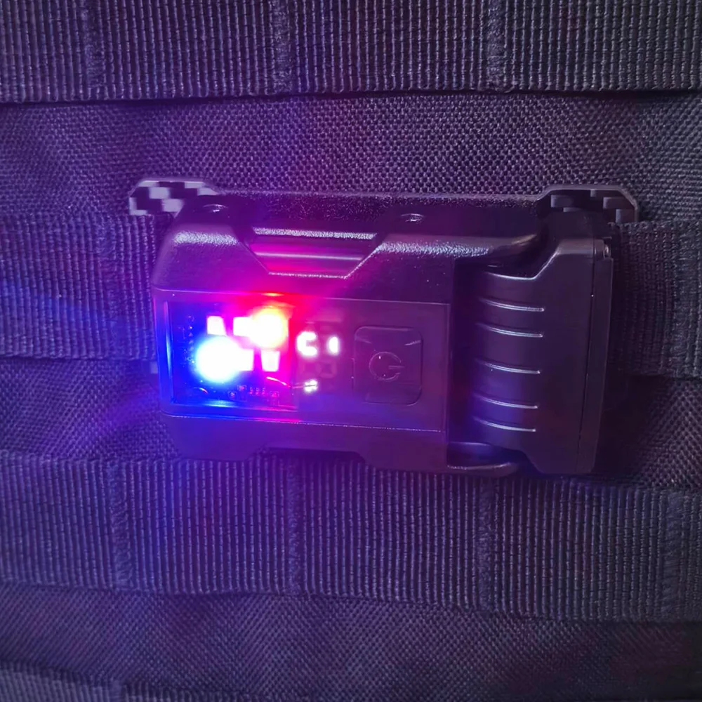 Linterna táctica EDC portátil para correa de mochila 25 mm - Camping