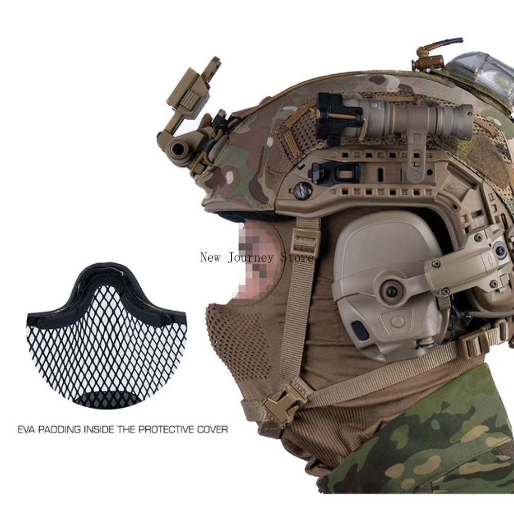 Máscara facial táctica V1 para airsoft con malla transpirable - imagen 4