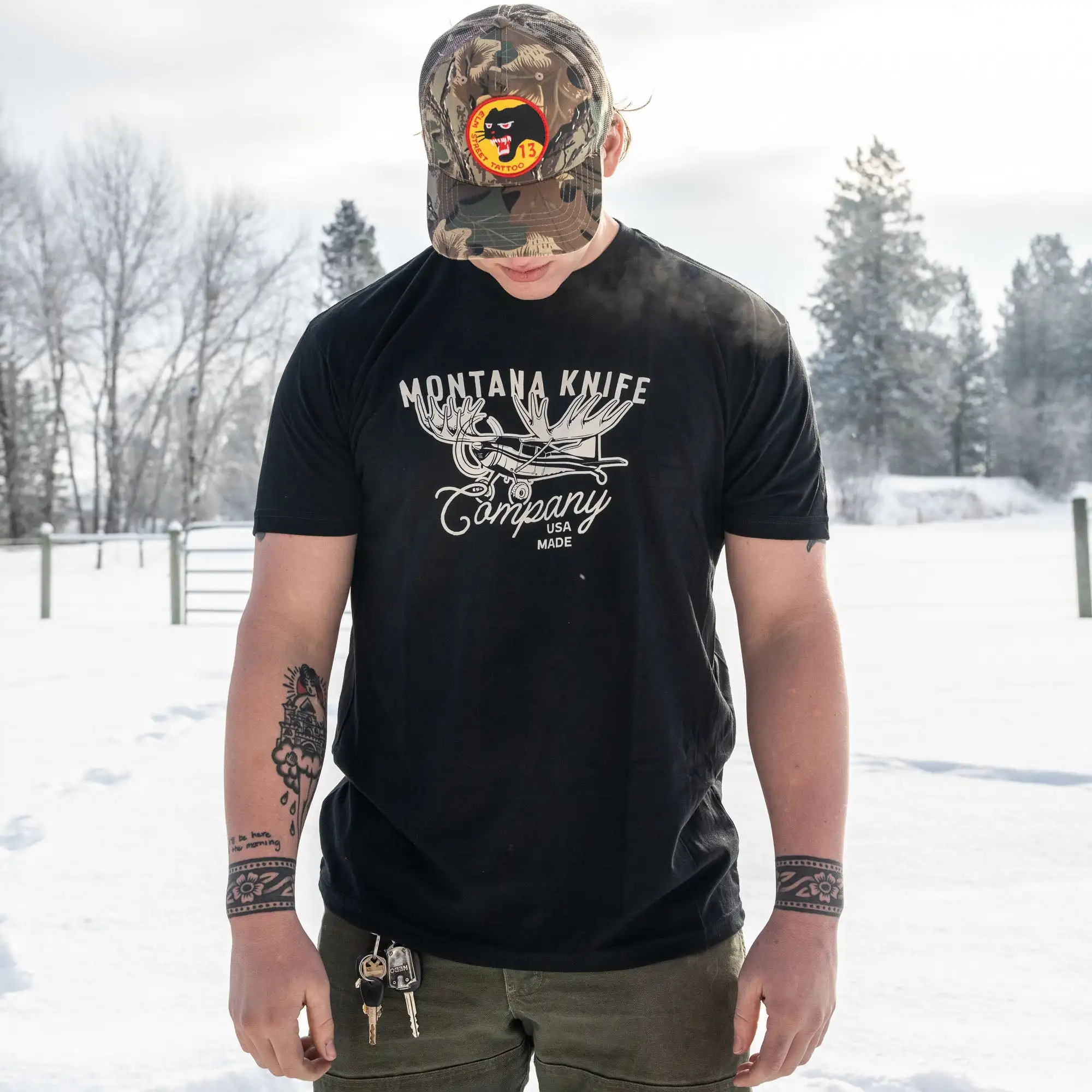 MKC MOOSE Camiseta táctica negra unisex alta gama - imagen 5