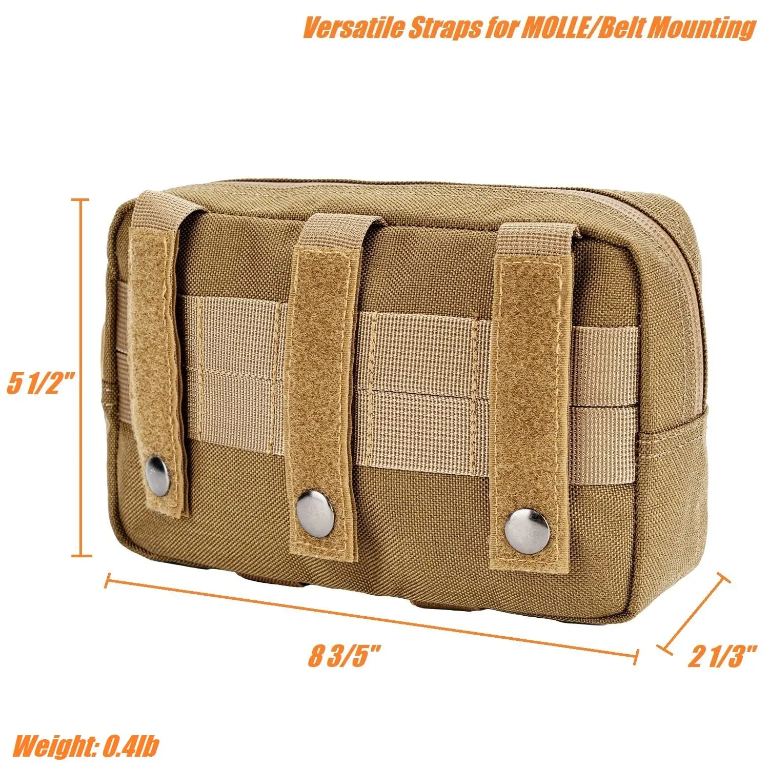 Bolsa táctica modular MOLLE para accesorios en chalecos y mochilas - imagen 2