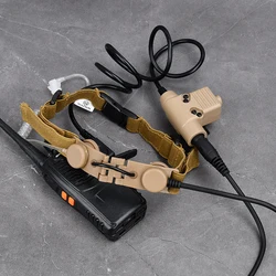 Micrófono de garganta táctico BaoFeng UV-5R, UV-5X y UV-82