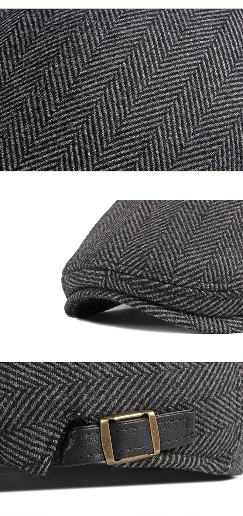 Gorra plana boina hombre completo vista