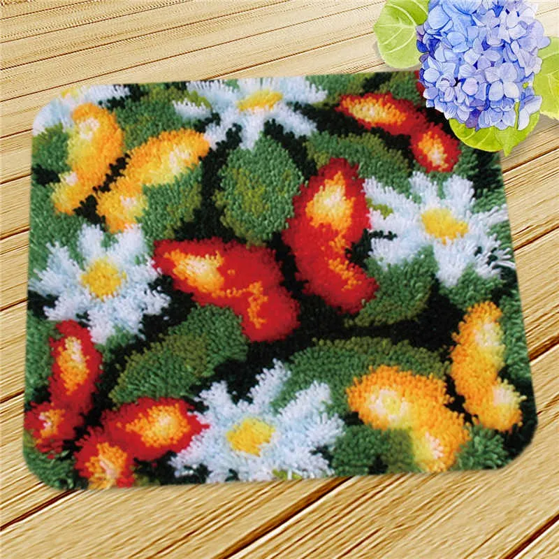 Kit de ganchillo mandala floral para alfombra de crochet y bordado - imagen 3