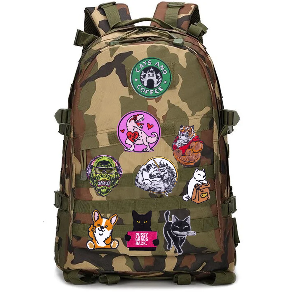 Parche bordado táctico mochila con gancho DIY – mono cobra calavera - imagen 2