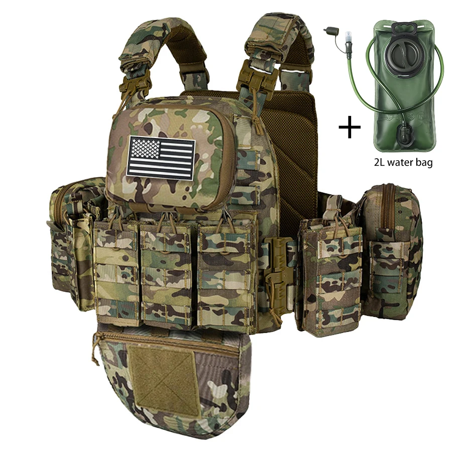 Chaleco MOLLE modular con expansión para bolsa accesorios y agua