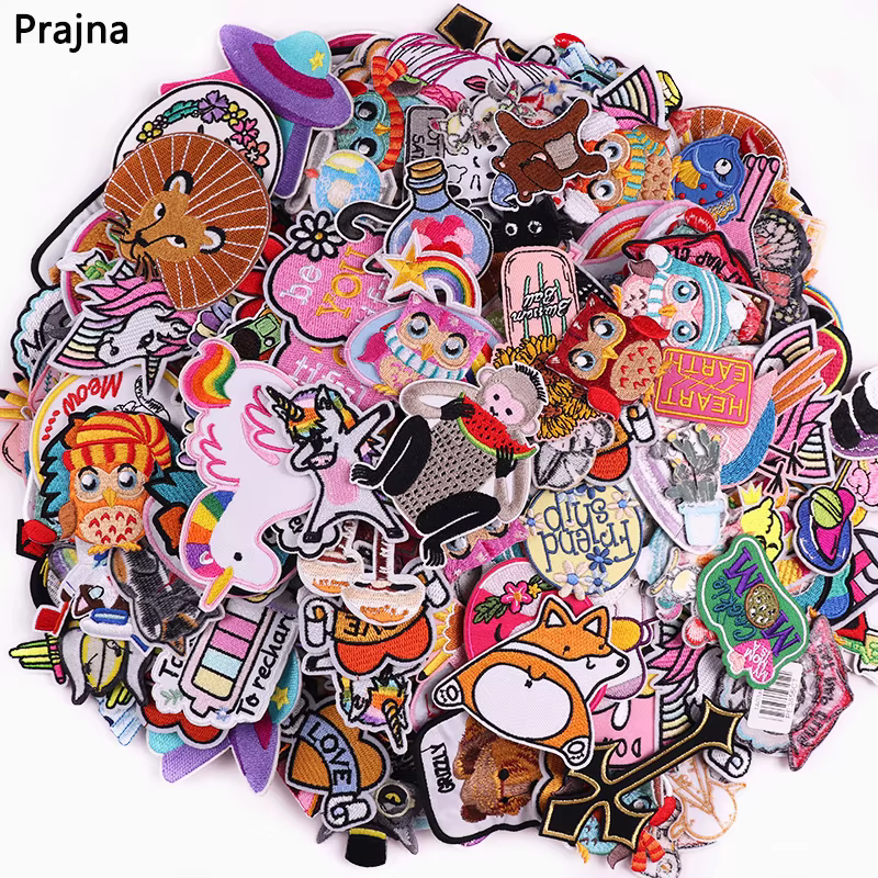 Lote de parches bordados para manualidades y costura DIY