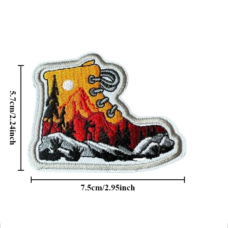 Parche táctico bordado montaña-bosque con Velcro para mochila - imagen 4