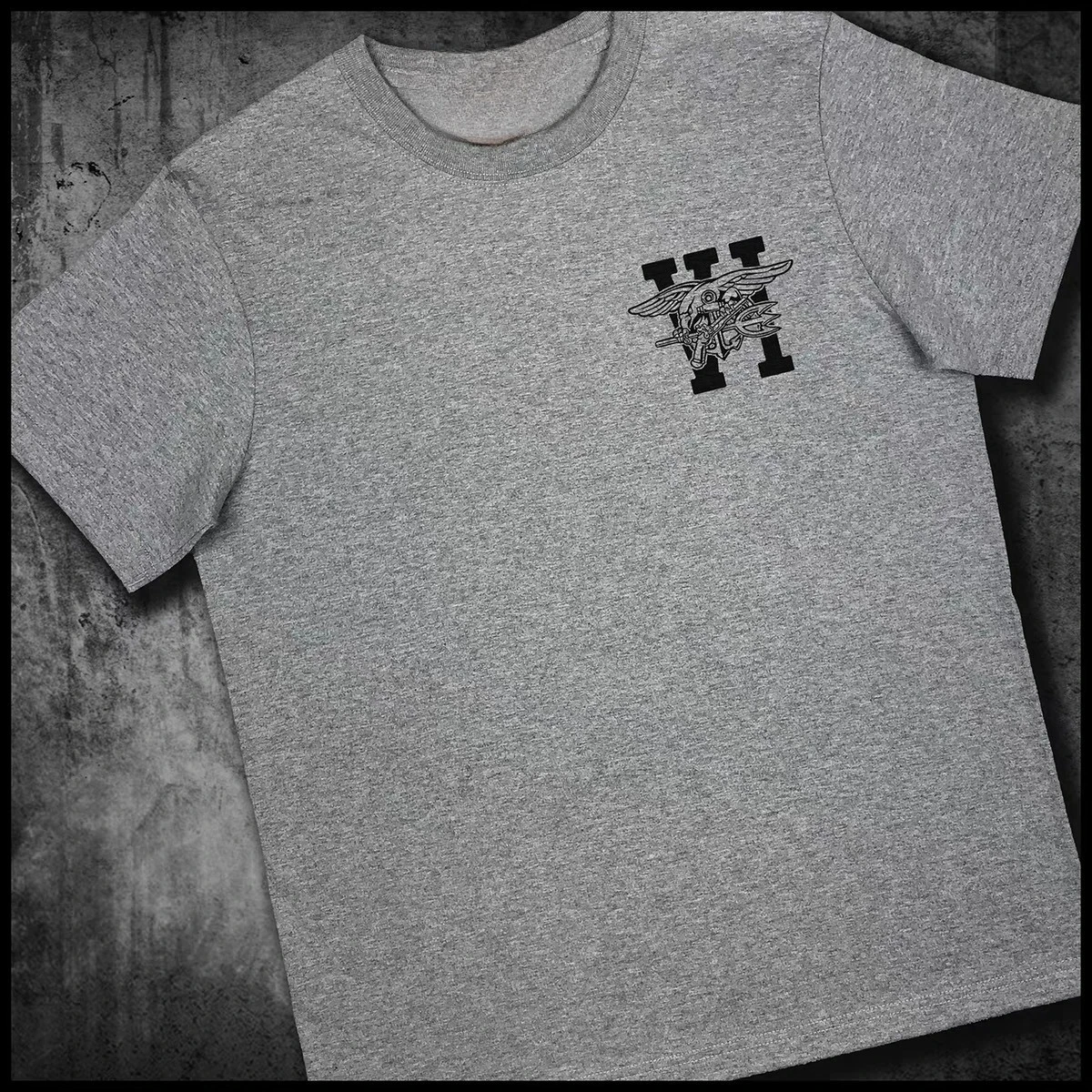 Camiseta táctica manga corta de algodón con estampado Neptuno - imagen 4