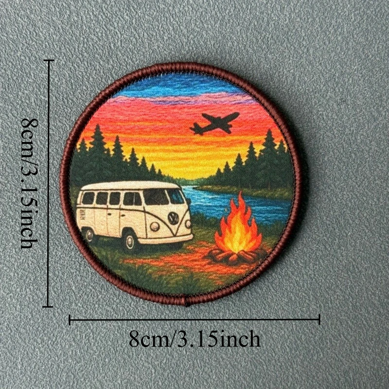 Parche táctico velcro atardecer para solatillo de camping - imagen 3
