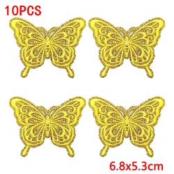 Parche bordado mariposa canto hueco termoadhesivo para coser
