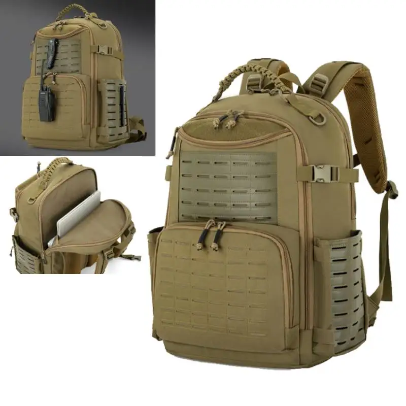 Mochila táctica MOLLE camuflaje ripstop para caza y senderismo