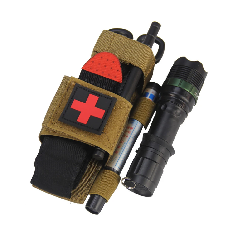 Bolsa táctica MOLLE de torniquete con soporte linterna y EDC - imagen 2