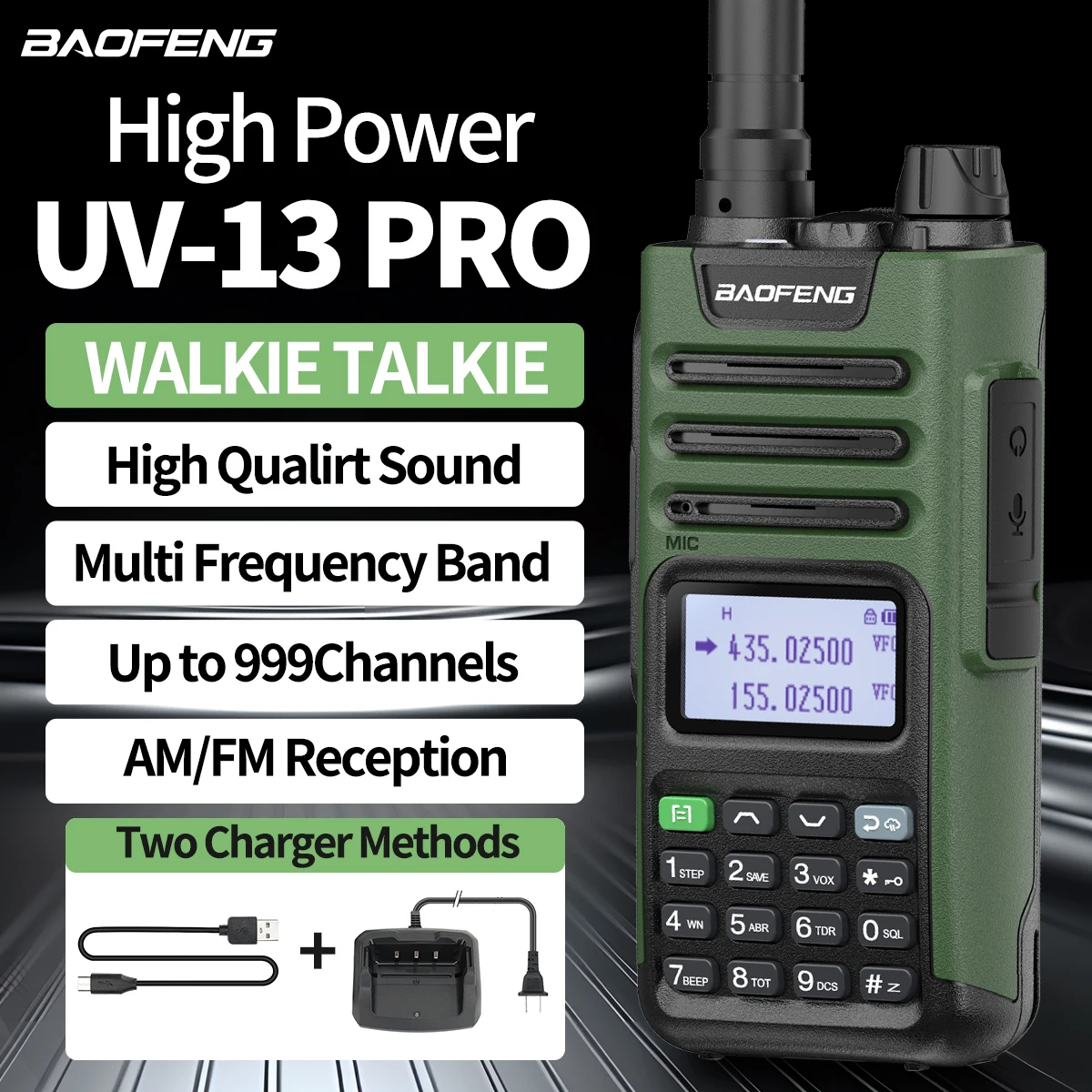 Baofeng UV-13 Pro emisor-receptor multifrecuencia alta potencia - imagen 4