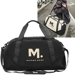 Bolsa deportiva lona con compartimento zapatos y húmedo seco