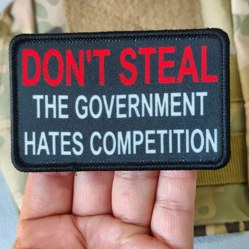Parche táctico velcro gancho y bucle brazalete con slogan - imagen 4