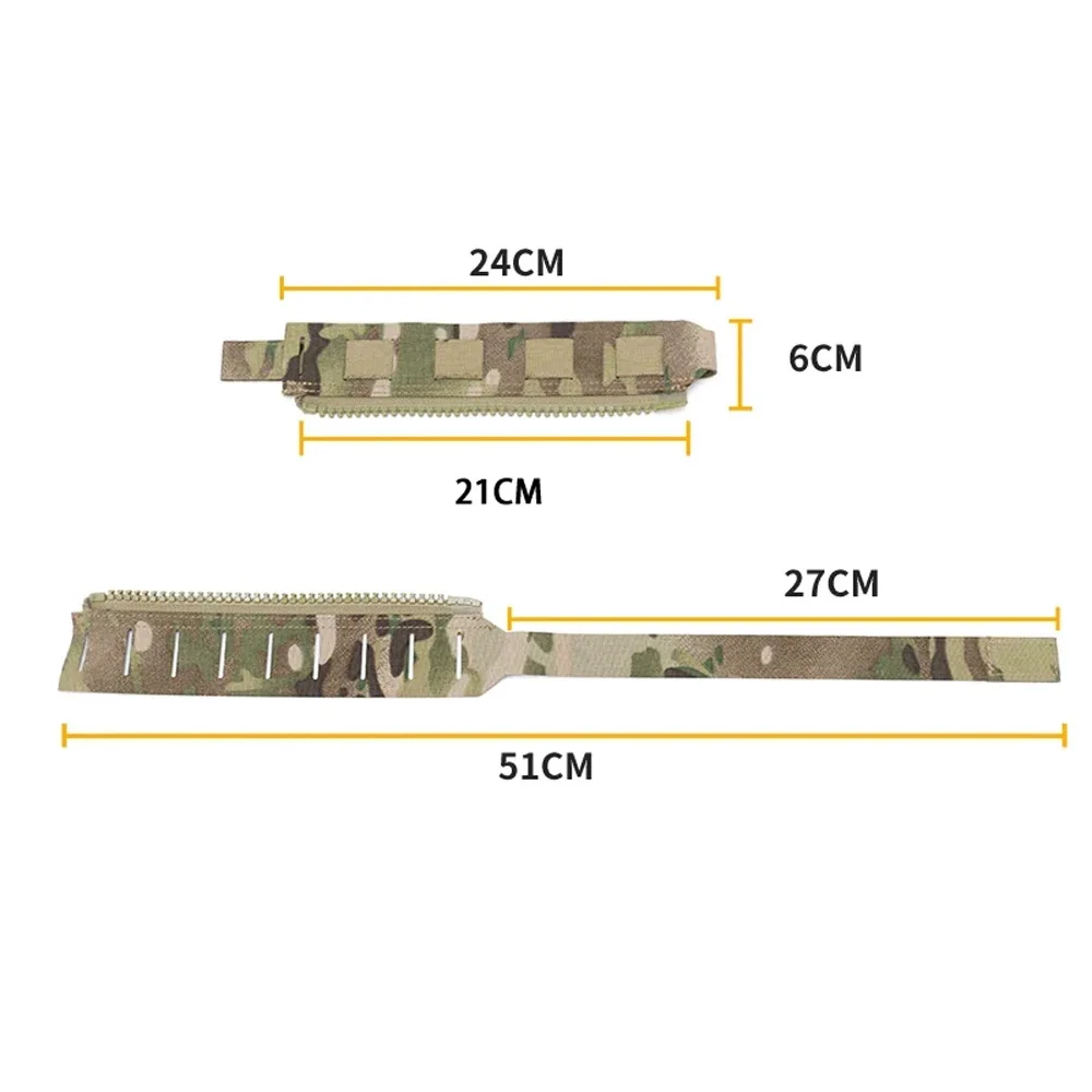 Conectores de cremallera MOLLE para panel trasero