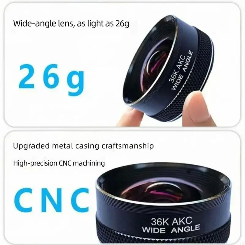 Lente gran angular para teléfono móvil 150° con soporte metálico - imagen 5