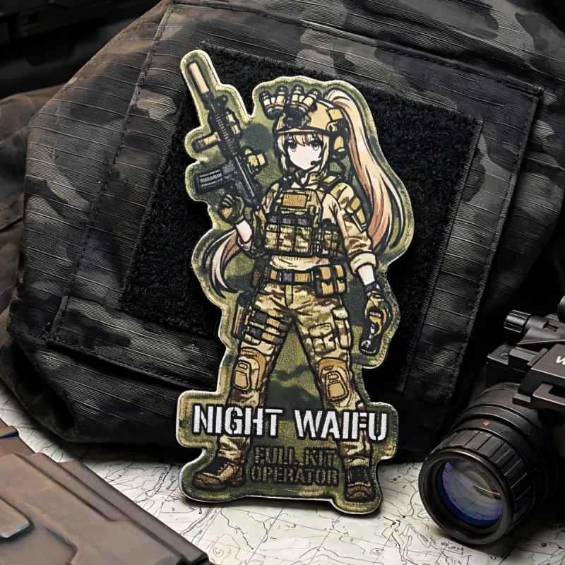 Parche táctico anime camuflaje insignia de velcro gancho y bucle - imagen 2