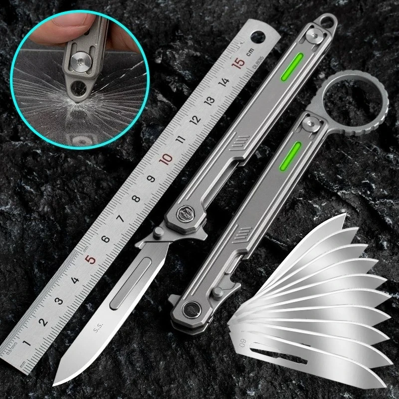 Cuchillo táctico de aleación de titanio para seguridad en exteriores - imagen 2