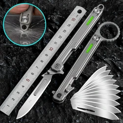 Cuchillo táctico de aleación de titanio para seguridad en exteriores