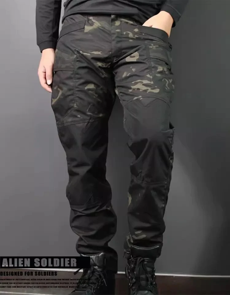Pantalones tácticos cargo para hombre, resistentes al desgaste - imagen 5