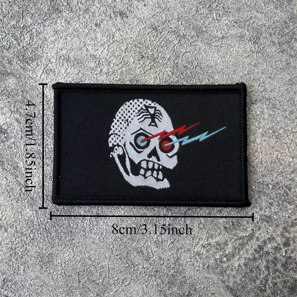 Parche táctico calavera y moral MOLLE – gancho para mochila