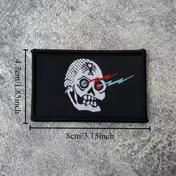 Parche táctico calavera y moral MOLLE – gancho para mochila