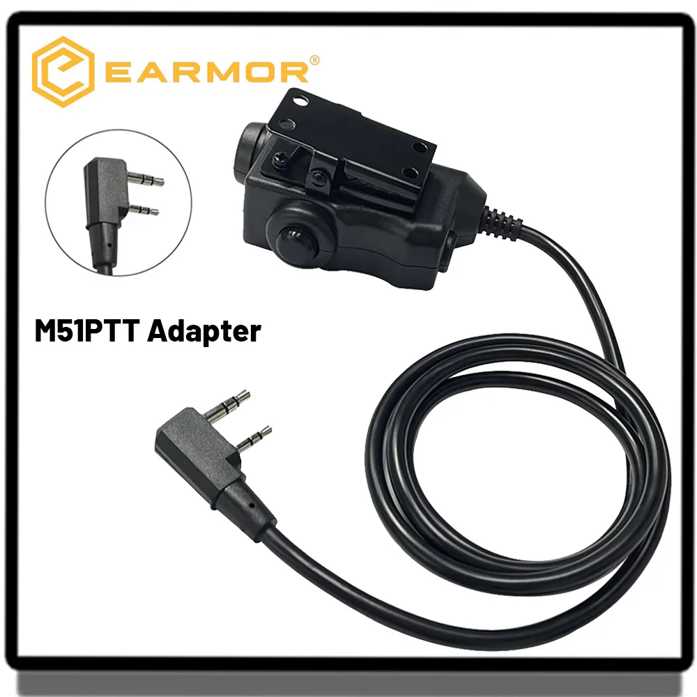 EARMOR M51 PTT Adaptador de comunicación táctico por jack auriculares - imagen 3