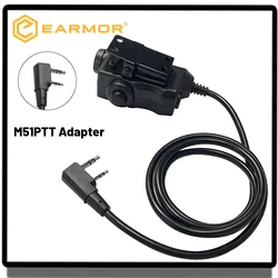 EARMOR M51 PTT Adaptador de comunicación táctico por jack auriculares