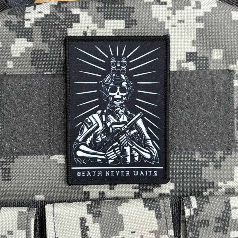 Parche táctico Reaper calavera - para mochila con gancho y bucle - imagen 4