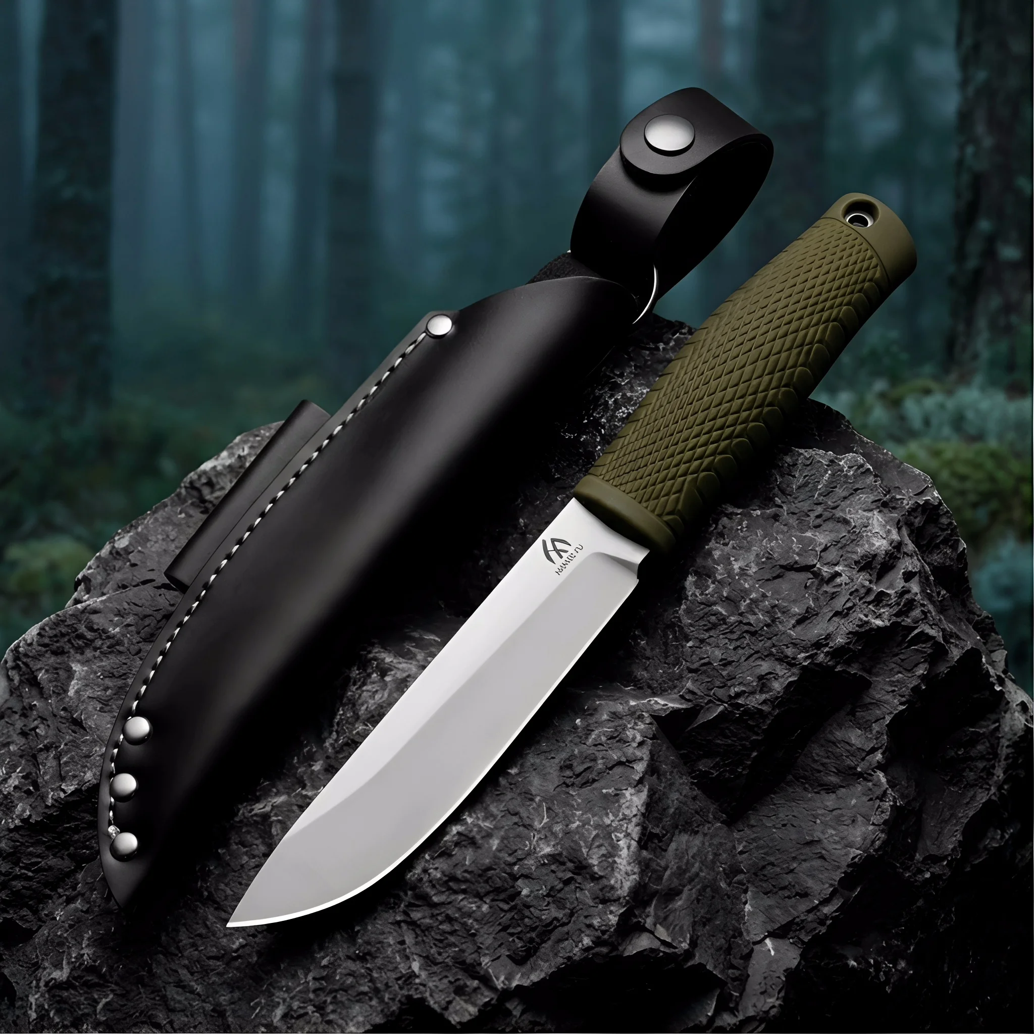 Cuchillo táctico con mango G10 y funda, herramienta multifunción