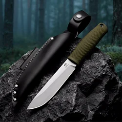 Cuchillo táctico con mango G10 y funda, herramienta multifunción