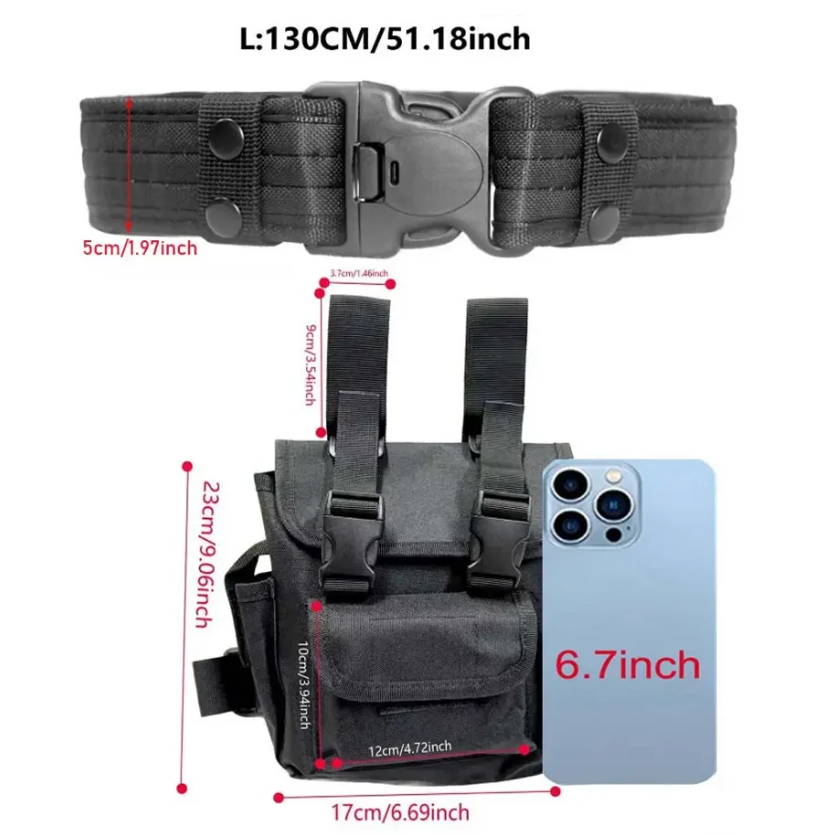 Riñonera táctica MOLLE para senderismo, ciclismo y montaña