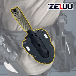 Pala táctica portátil de bolsillo para excavación y supervivencia