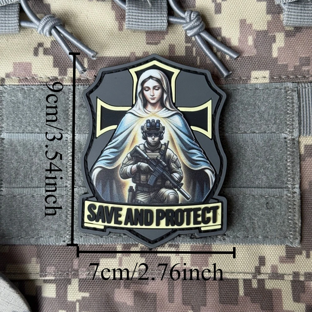 Parche táctico PVC velcro gancho y bucle para mochila militar - imagen 3