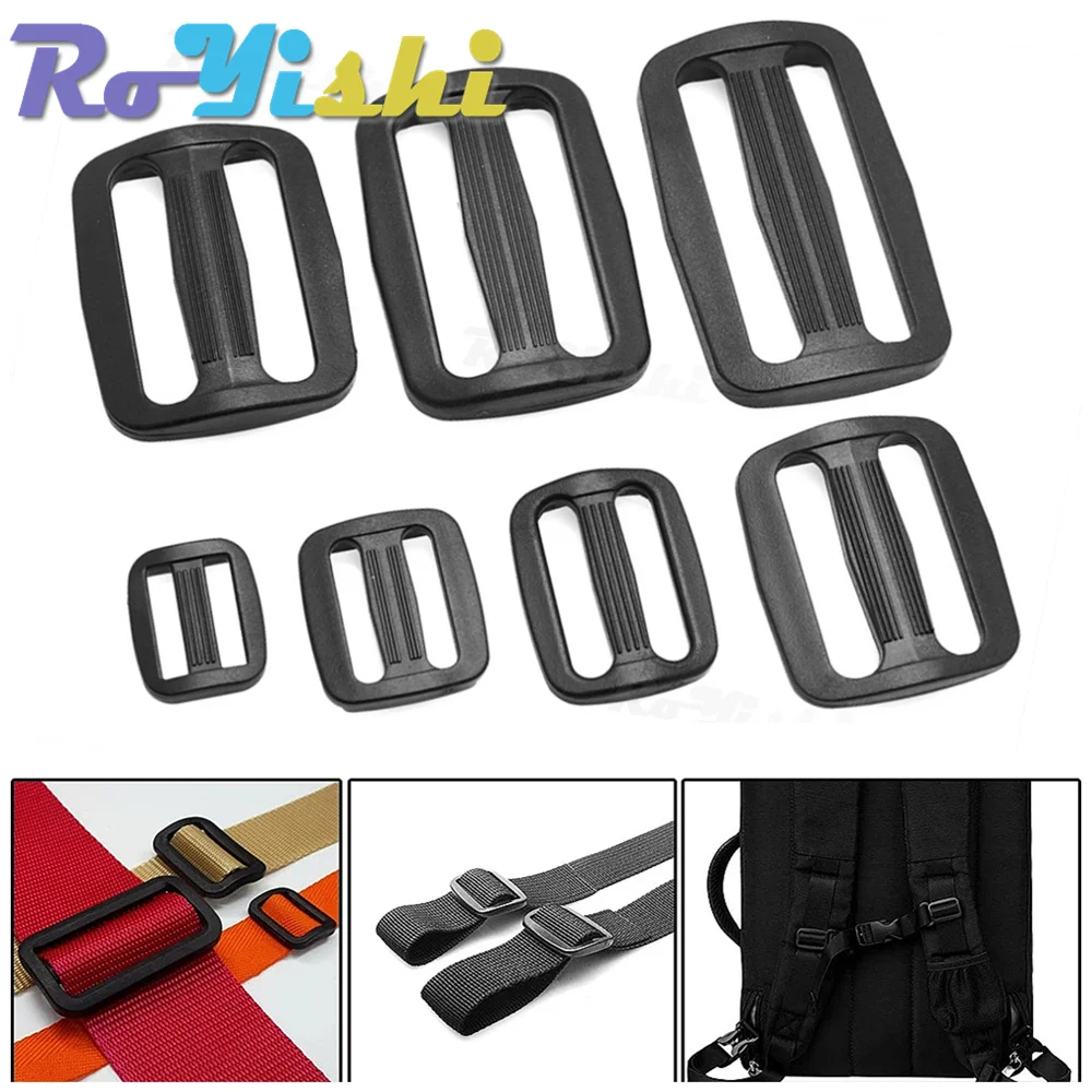 Correas Tri-Glide negras tres anillas para mochila táctica - imagen 2