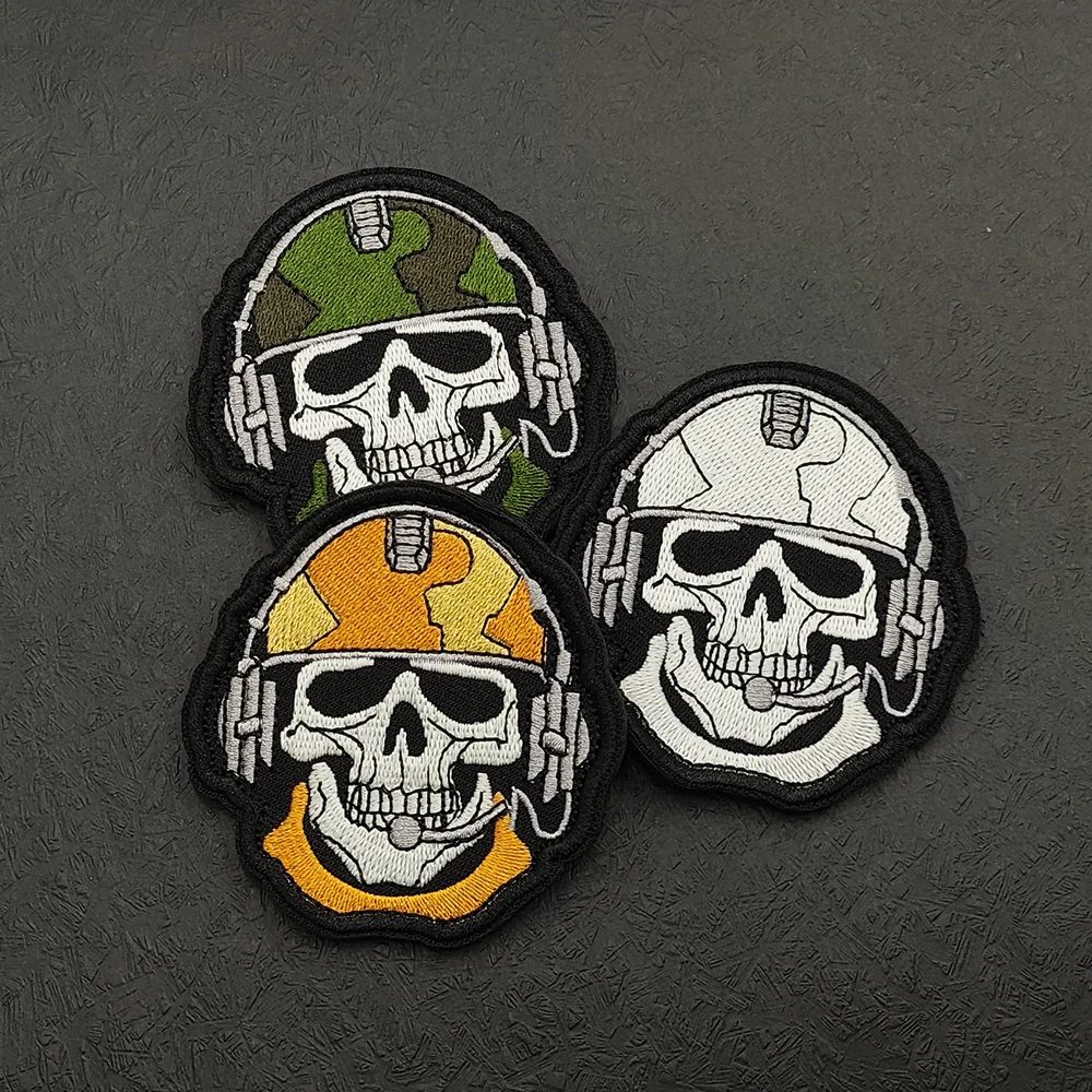 Parche táctico luminoso bordado soldado esqueleto para mochila - imagen 4