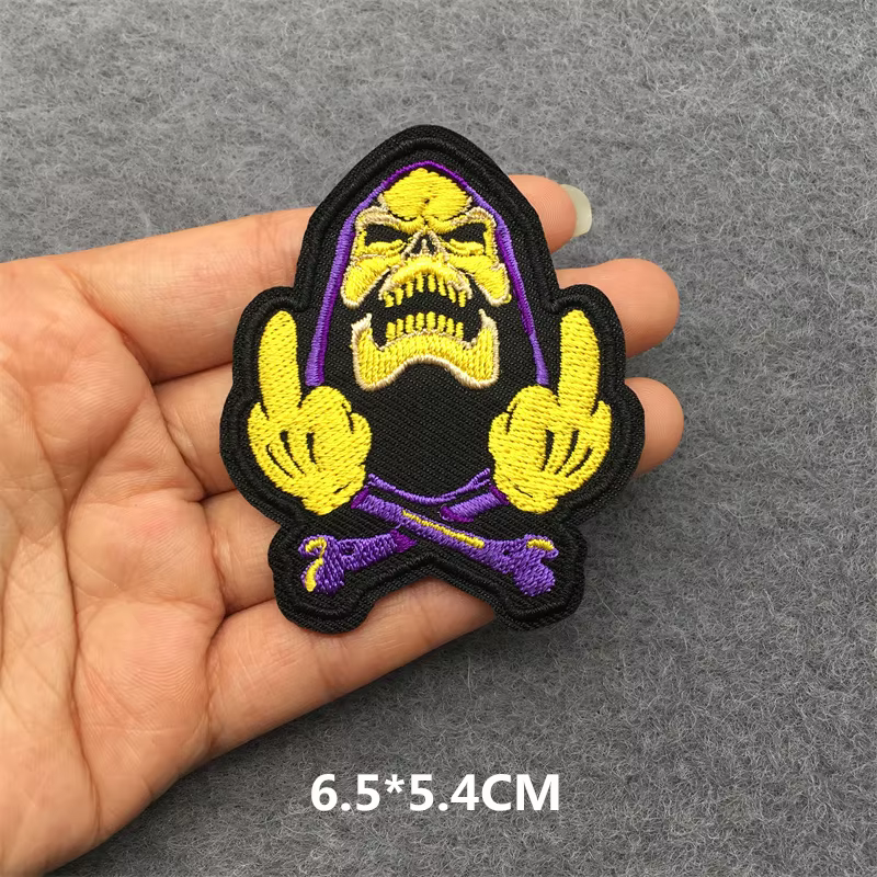 Parche termoadhesivo táctico calavera punk para chaqueta y mochila - imagen 5