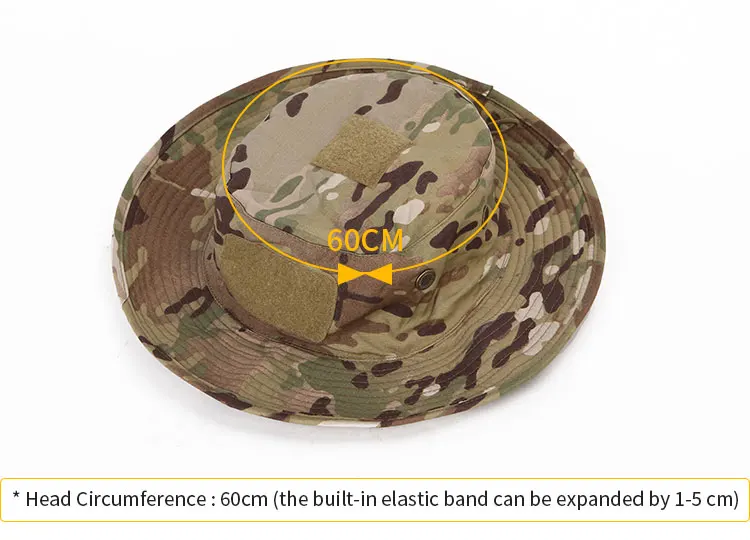Sombrero boonie táctico con diseño camo