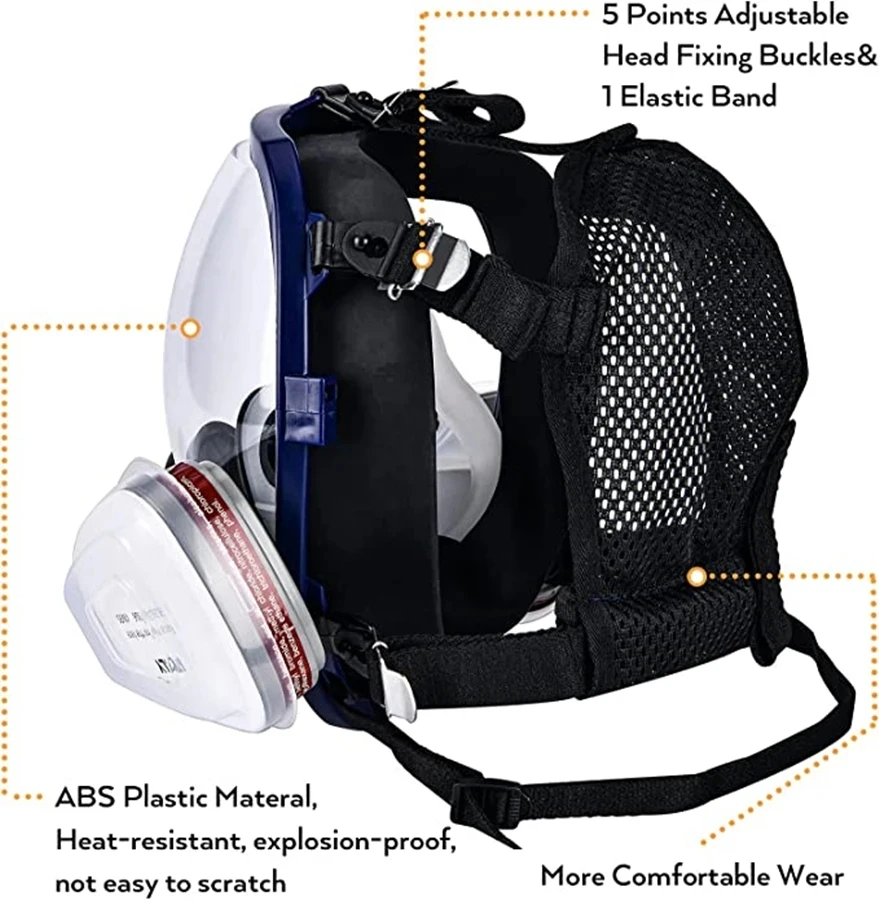 Máscara de gas 6800 – Protección química, polvo y aerosoles - imagen 3