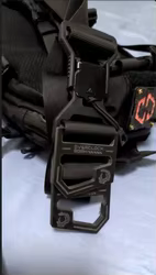 Hebilla anilla en D fibra de carbono CNC grabada desmontable mochila