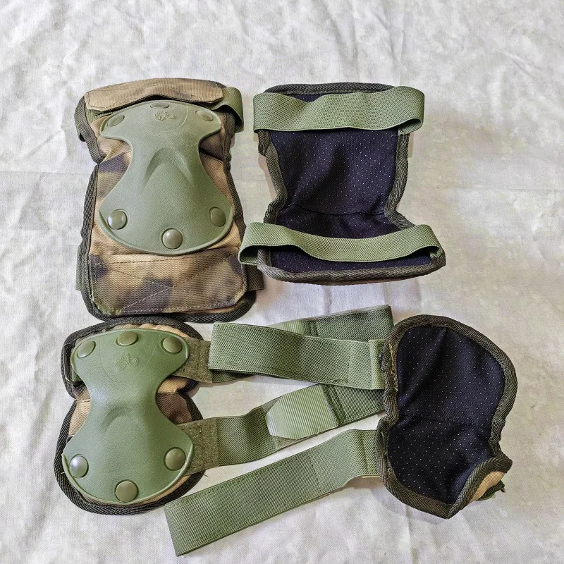 Juego protectores rodilleras y coderas tácticas verdes ripstop outdoor - imagen 4