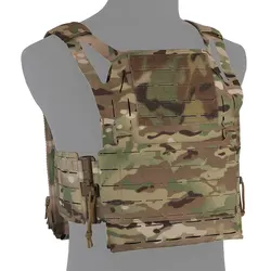 Chaleco táctico MOLLE camuflaje con liberación rápida y portaplacas