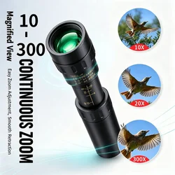 Telescopio monocular zoom potente con soporte para teléfono y trípode