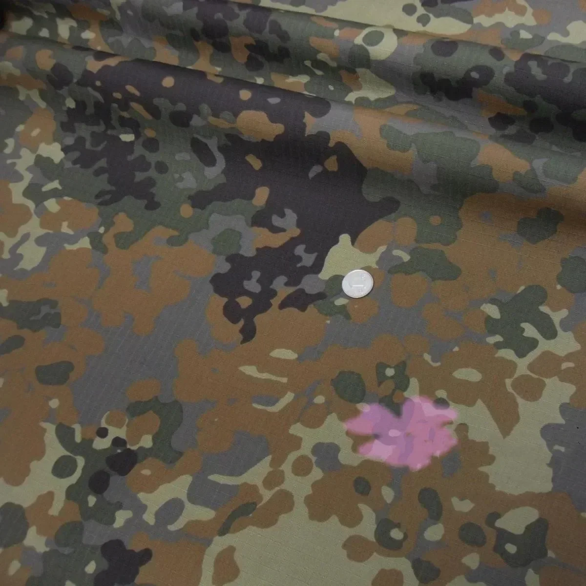 Tela camuflaje Flecktarn alemana ripstop para manualidades y outdoor - imagen 3