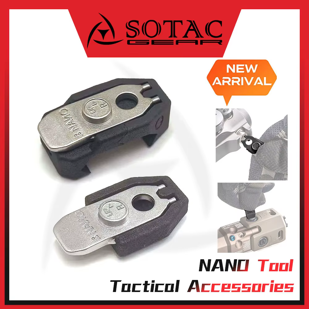 NANO SOTAC-GEAR - Herramienta táctica con soporte 20mm Picatinny