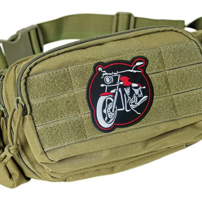 Parche bordado motociclista táctico gancho y bucle para mochila - imagen 5