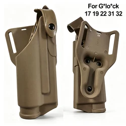 Funda táctica para Glock 17/19/22/31/32 con linterna, mano derecha